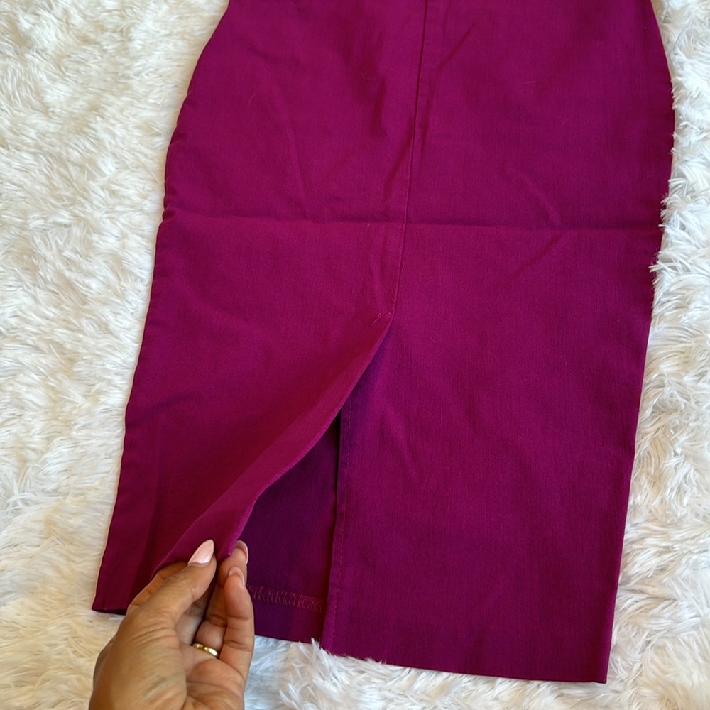🔥Fuchsia/Pink High Waisted Pencil Skirt - Picture 3 of 7